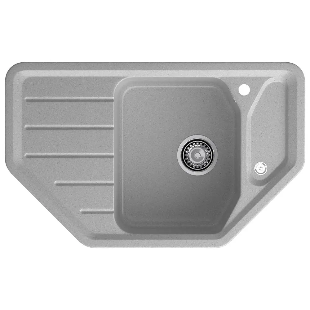 Фото Мойка для кухни Granfest 49x79 см глубина чаши 20 см искусственный камень цвет серый