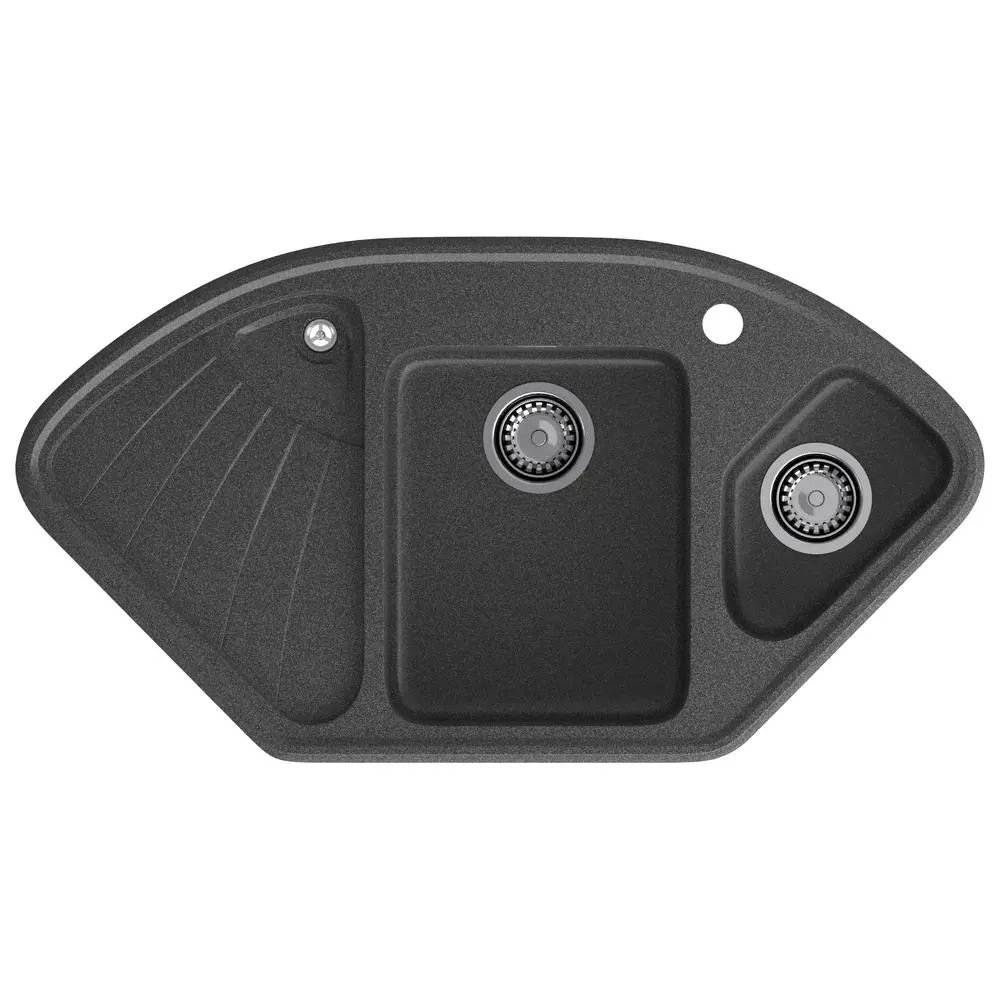 Фото Мойка для кухни Granfest 56x103.9 см глубина чаши 18.5 см искусственный камень цвет графит