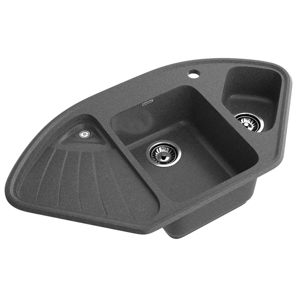 Фото 2 Мойка для кухни Granfest 56x103.9 см глубина чаши 18.5 см искусственный камень цвет графит