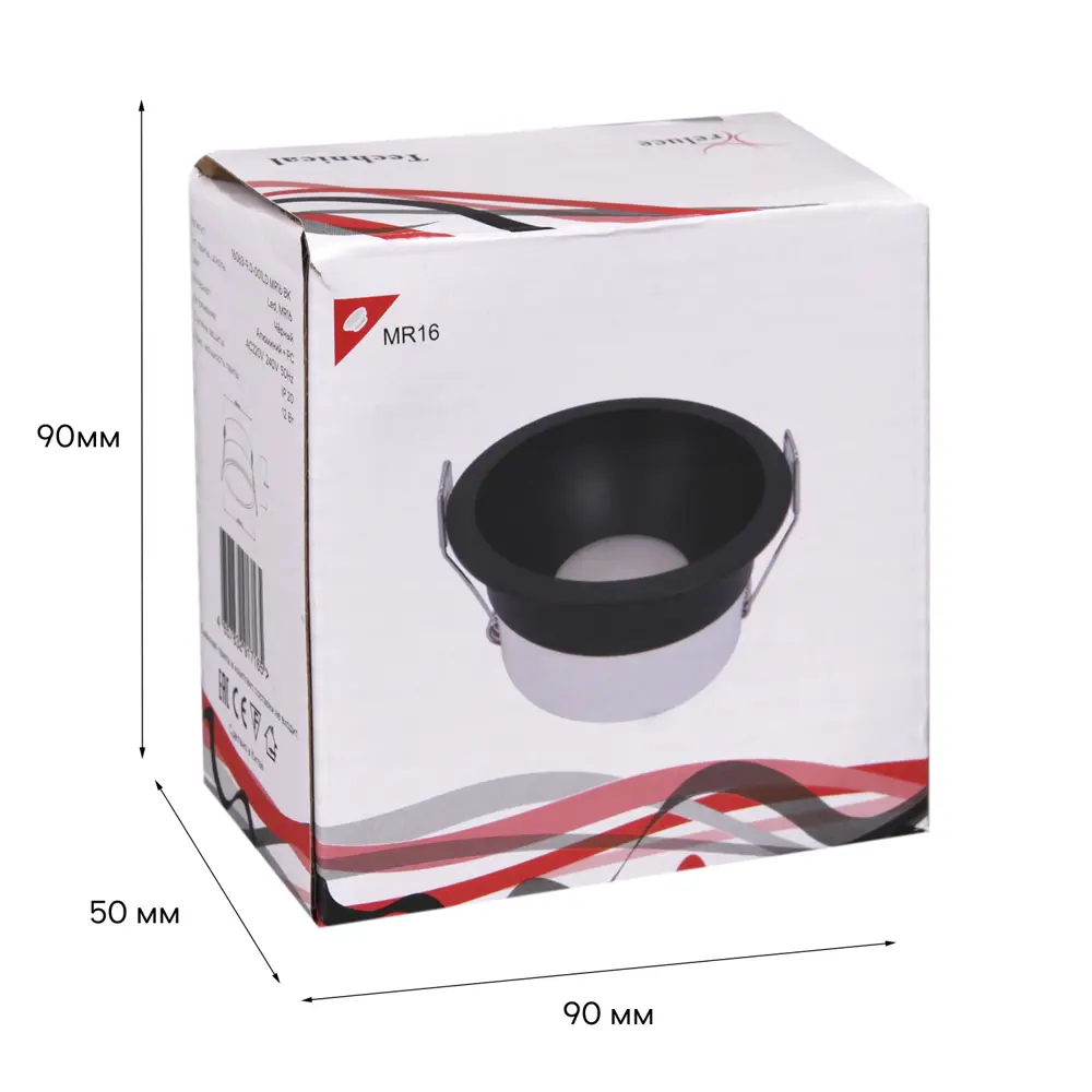 Фото 3 Светильник точечный встраиваемый Reluce 16063-9.0-001ld mr16 bk под отверстие 70 мм MR16 цвет белый/черный Фото 3 Светильник точечный встраиваемый Reluce 16063-9.0-001ld mr16 bk под отверстие 70 мм MR16 цвет белый/черный