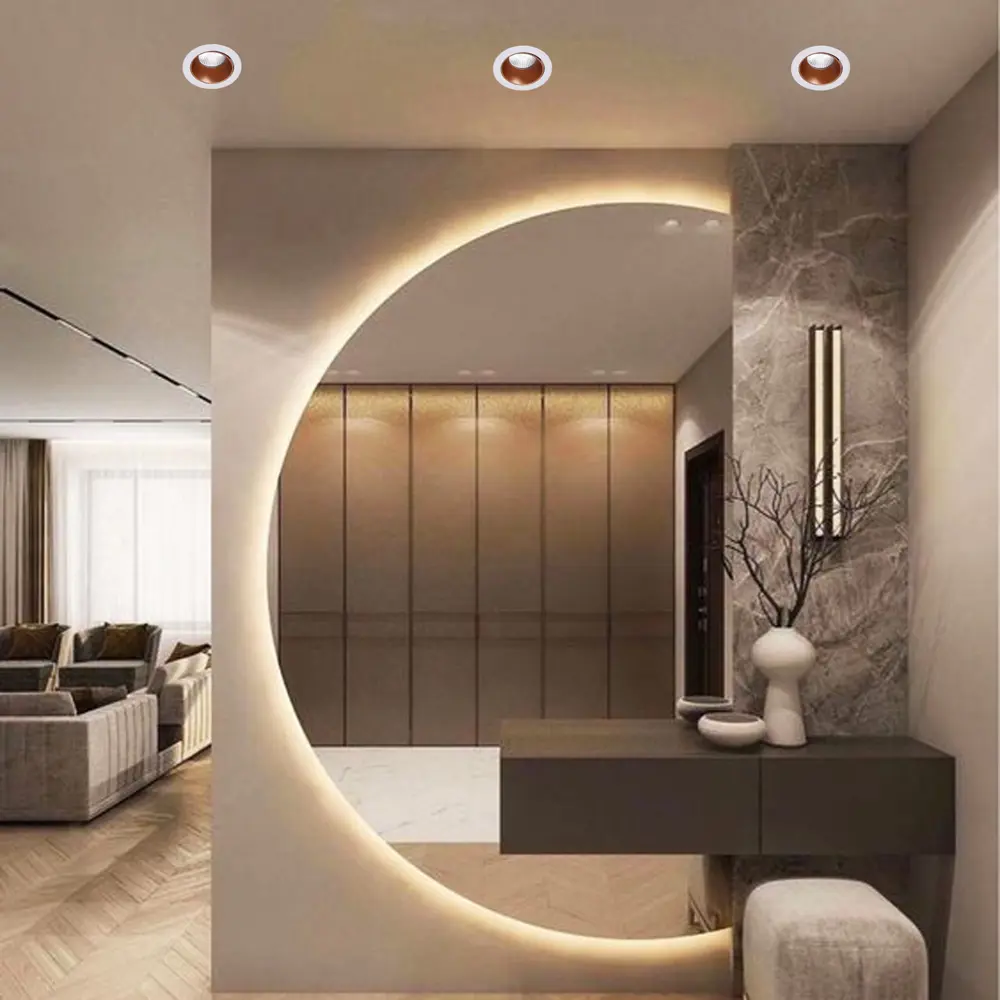 Фото 4 Светильник точечный встраиваемый Reluce 16085-9.0-001pt mr16 wt+rose gd 2.917 м² под отверстие цвет белый