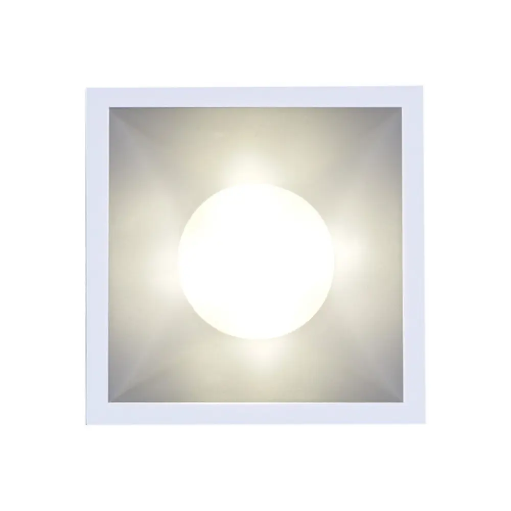 Фото 11 Светильник точечный встраиваемый Reluce 16129-9.0-001 gu10 wt 2.917 м² под отверстие цвет белый