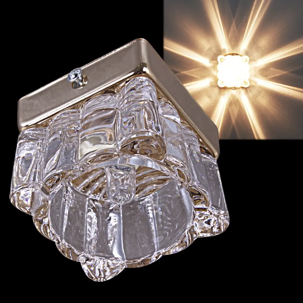 Фото Светильник точечный встраиваемый Reluce 17944-9.5-001hb(with base) g9 gd под отверстие 70 мм G9 цвет золото/прозрачный