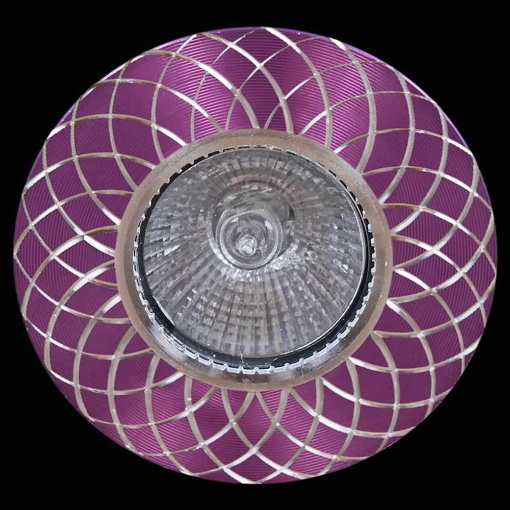 Фото Светильник точечный встраиваемый Reluce 71048-9.0-001d mr16 pp под отверстие 65 мм GU5.3 цвет хром/фиолетовый