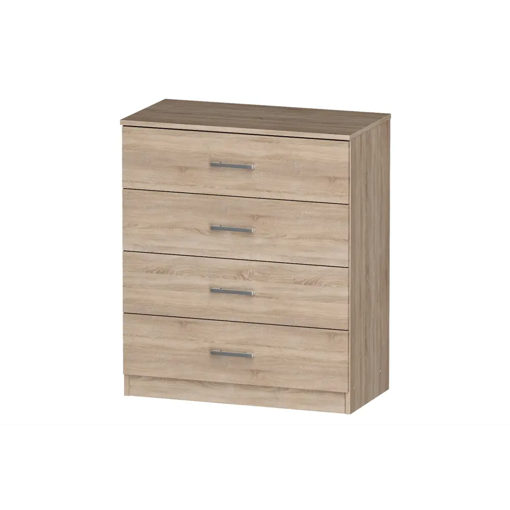 Фото 3 Комод Furnistyle Лайф лкм-01 3 ящика 80x40x90 см ЛДСП цвет дуб сонома