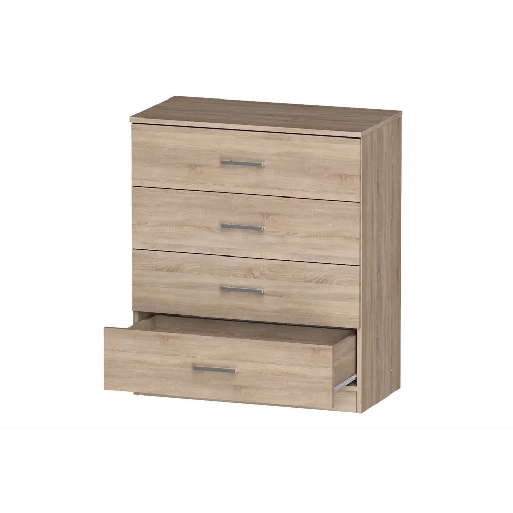 Фото 4 Комод Furnistyle Лайф лкм-01 3 ящика 80x40x90 см ЛДСП цвет дуб сонома