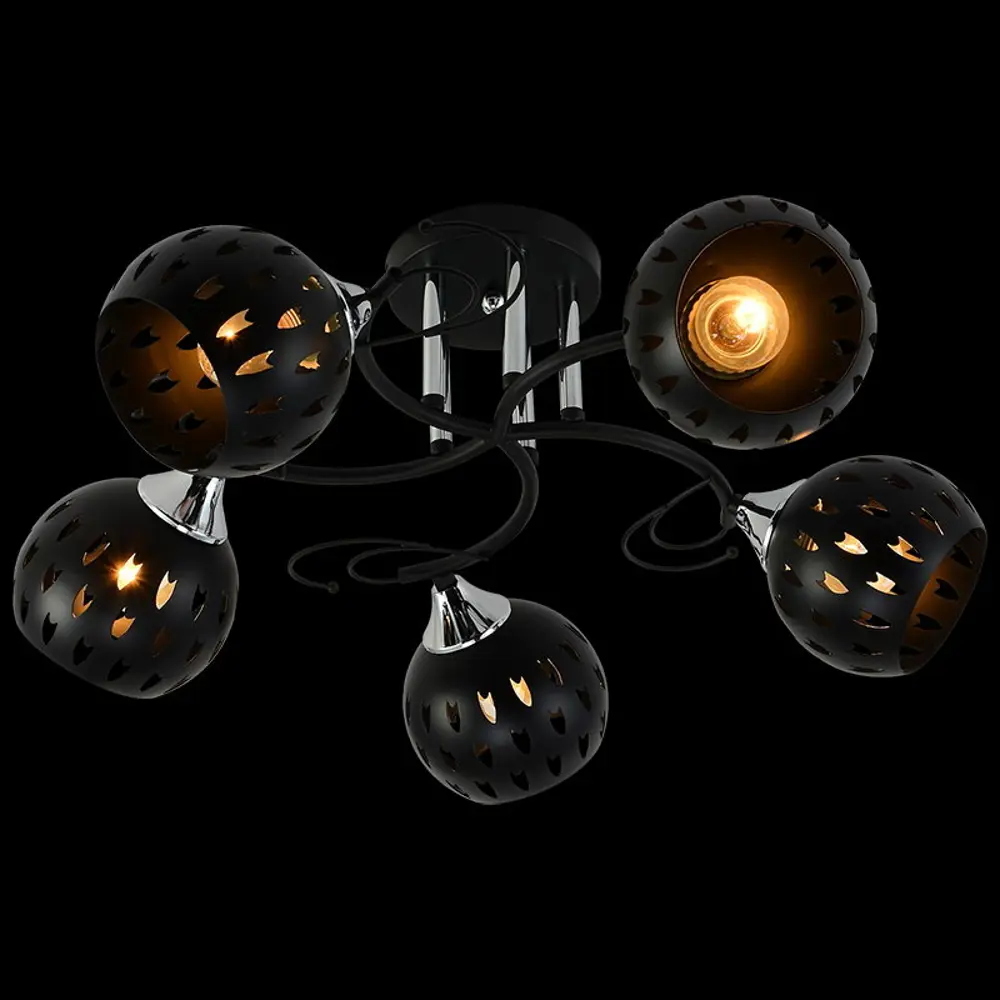 Фото 10 Люстра на штанге ReLuce 01314-0.3-05 bk+cr 5 ламп 15 м² цвет черный Фото 10 Люстра на штанге ReLuce 01314-0.3-05 bk+cr 5 ламп 15 м² цвет черный