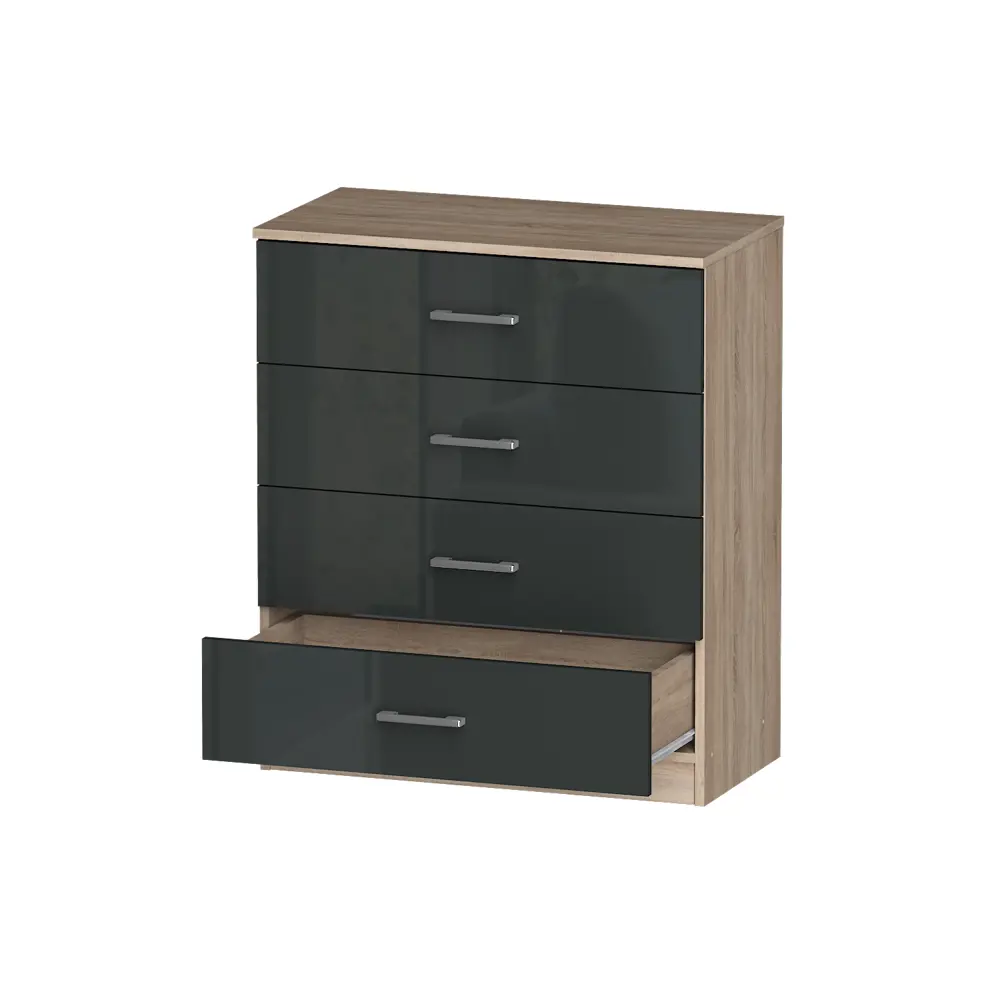 Фото 4 Комод Furnistyle 10720 4 ящика 80x40x90 см ЛДСП цвет разноцветный Фото 4 Комод Furnistyle 10720 4 ящика 80x40x90 см ЛДСП цвет разноцветный