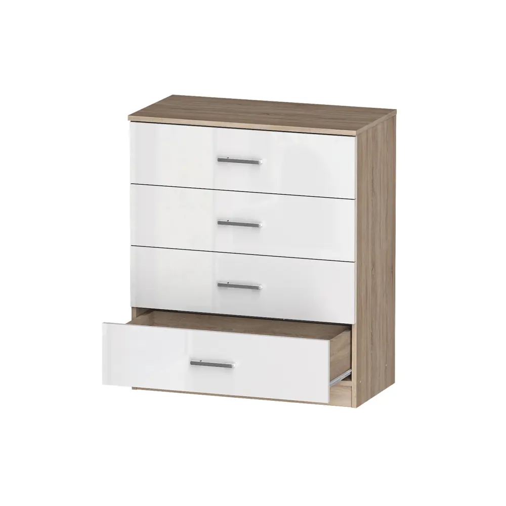 Фото 4 Комод Furnistyle 10723 4 ящика 80x40x90 см ЛДСП цвет разноцветный Фото 4 Комод Furnistyle 10723 4 ящика 80x40x90 см ЛДСП цвет разноцветный