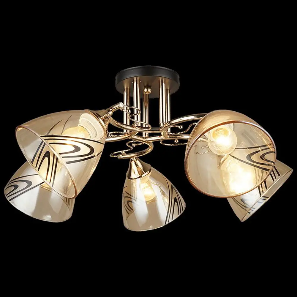 Фото Люстра потолочная ReLuce 04077-0.3-05 5 ламп 15 м² цвет черный Фото Люстра потолочная ReLuce 04077-0.3-05 5 ламп 15 м² цвет черный