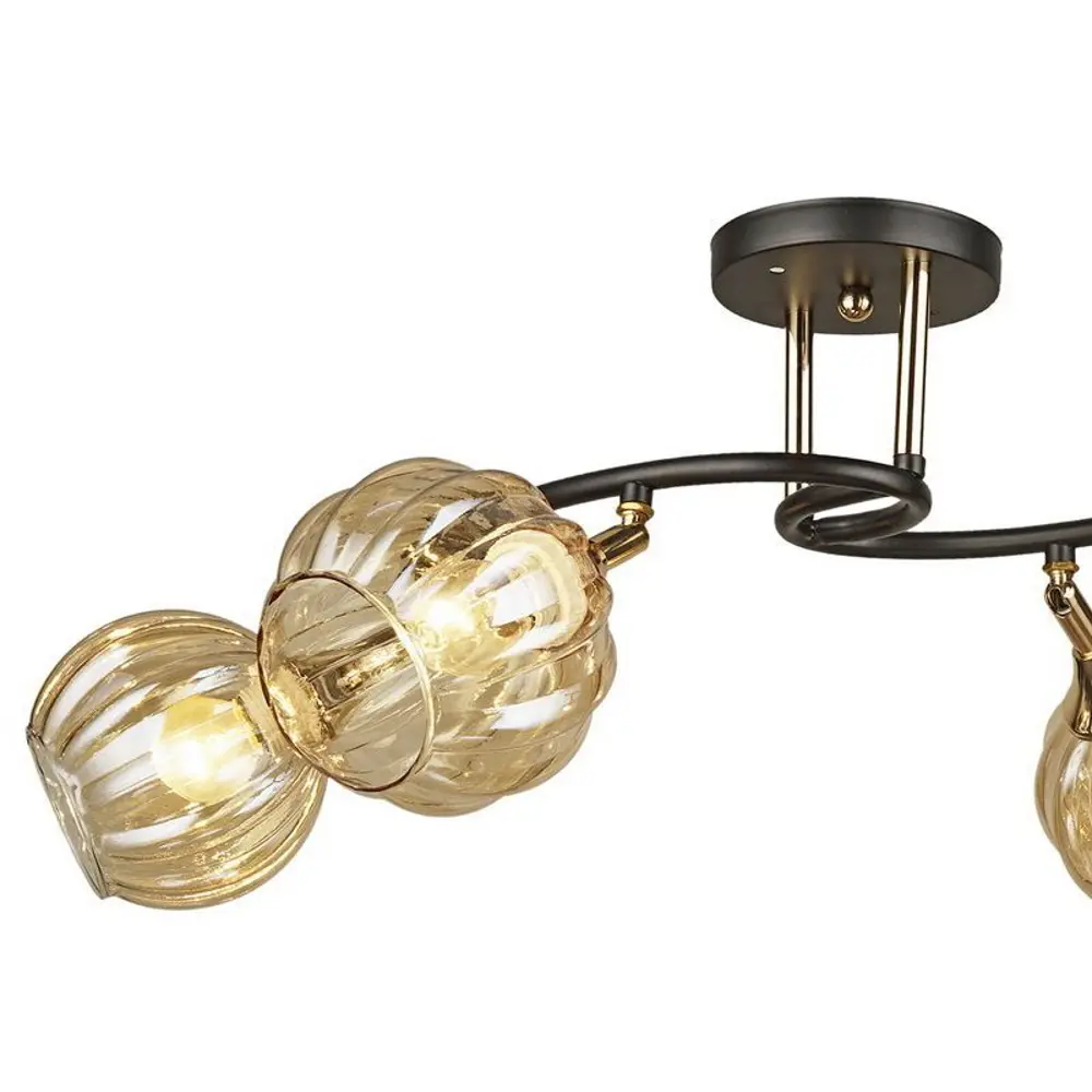 Фото 2 Люстра потолочная Reluce Нет 04236-0.3-04 bk+fgd 4 лампа 12 м² цвет черный Фото 2 Люстра потолочная Reluce Нет 04236-0.3-04 bk+fgd 4 лампа 12 м² цвет черный