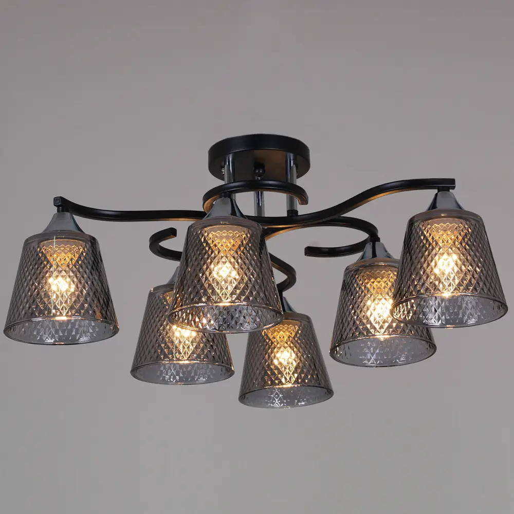 Фото Потолочная люстра Reluce 06089-0.3-06 BK+CR Фото Потолочная люстра Reluce 06089-0.3-06 BK+CR