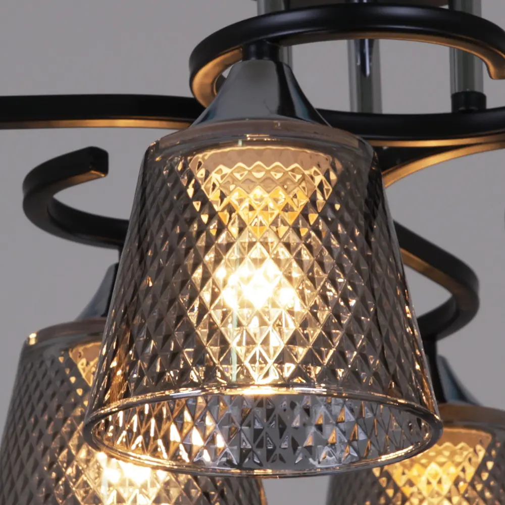 Фото 3 Потолочная люстра Reluce 06089-0.3-06 BK+CR Фото 3 Потолочная люстра Reluce 06089-0.3-06 BK+CR