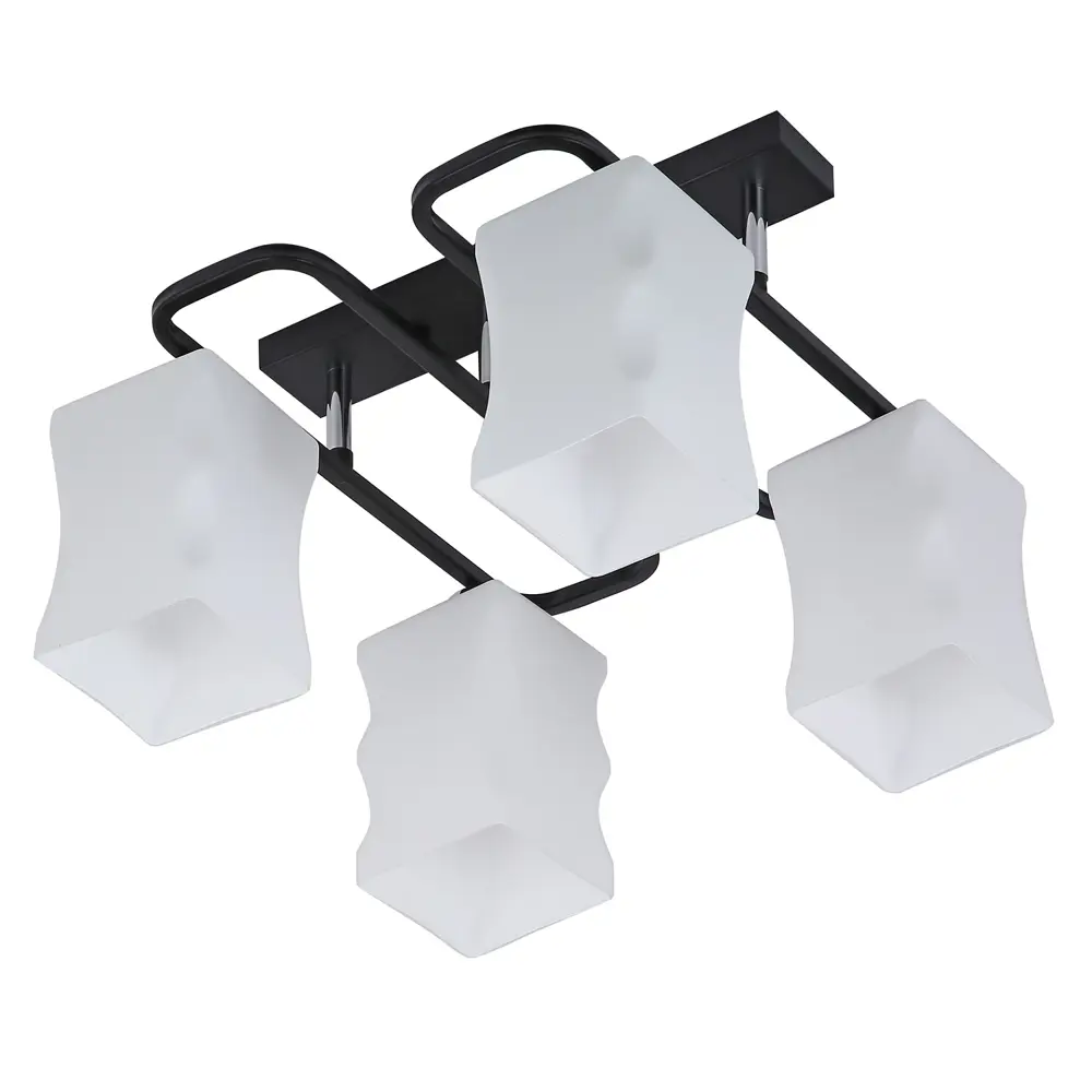 Фото 2 Люстра потолочная Reluce 6595 06595-0.3-04 4 лампы 7 м² цвет хром/белый/черный Фото 2 Люстра потолочная Reluce 6595 06595-0.3-04 4 лампы 7 м² цвет хром/белый/черный