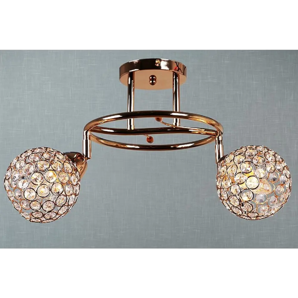 Фото Люстра потолочная Reluce 21283 21283-0.3-02 fgd 2 лампы 12 м² цвет золото/прозрачный Фото Люстра потолочная Reluce 21283 21283-0.3-02 fgd 2 лампы 12 м² цвет золото/прозрачный