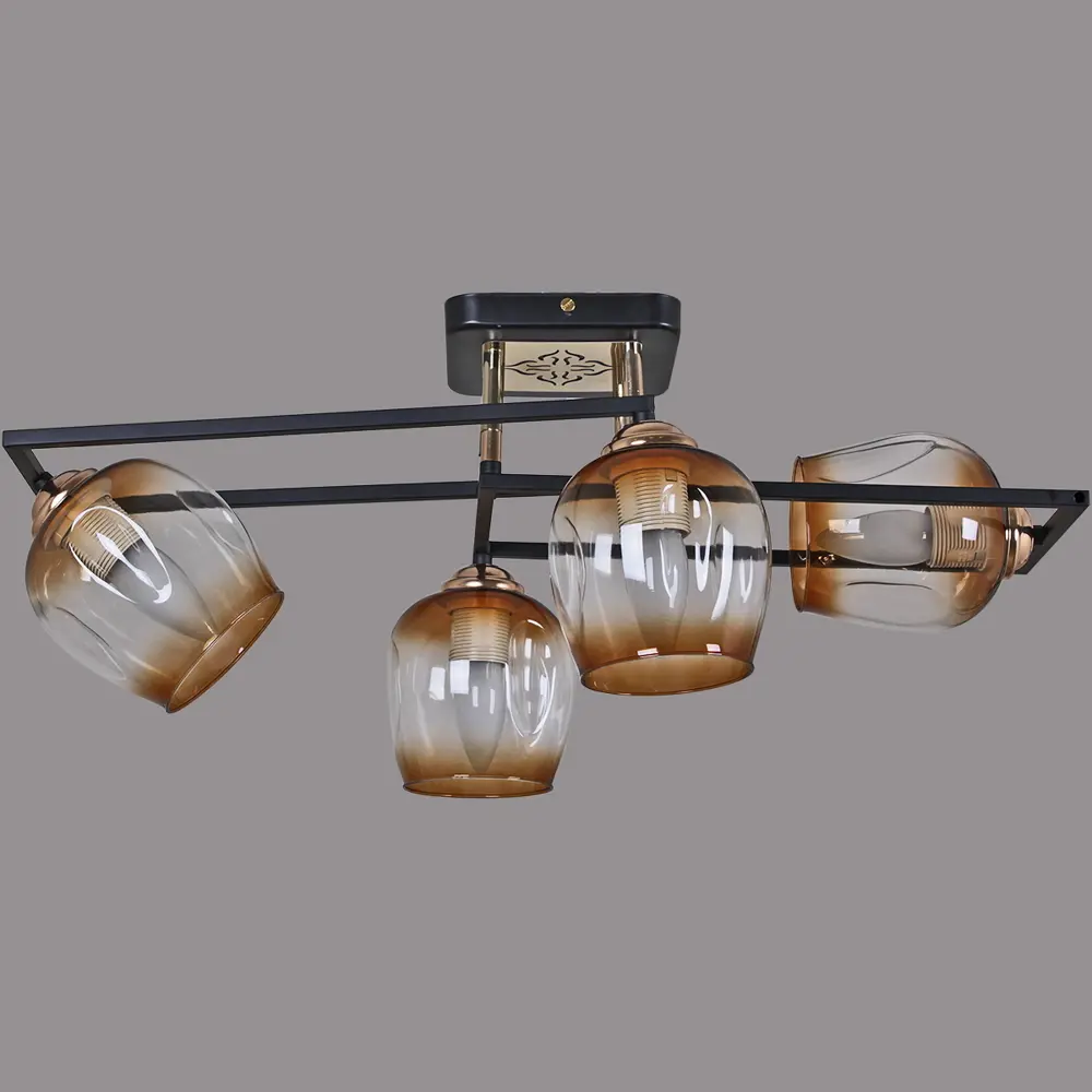 Фото 3 Люстра потолочная Reluce 71706-0.3-04 4 лампы 12 м² цвет черный Фото 3 Люстра потолочная Reluce 71706-0.3-04 4 лампы 12 м² цвет черный