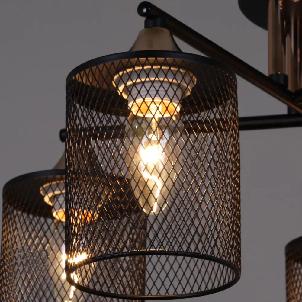 Фото 4 Люстра потолочная Reluce 91360 91360-0.3-05 bk+fg 5 ламп 8 м² цвет золото/черный Фото 4 Люстра потолочная Reluce 91360 91360-0.3-05 bk+fg 5 ламп 8 м² цвет золото/черный