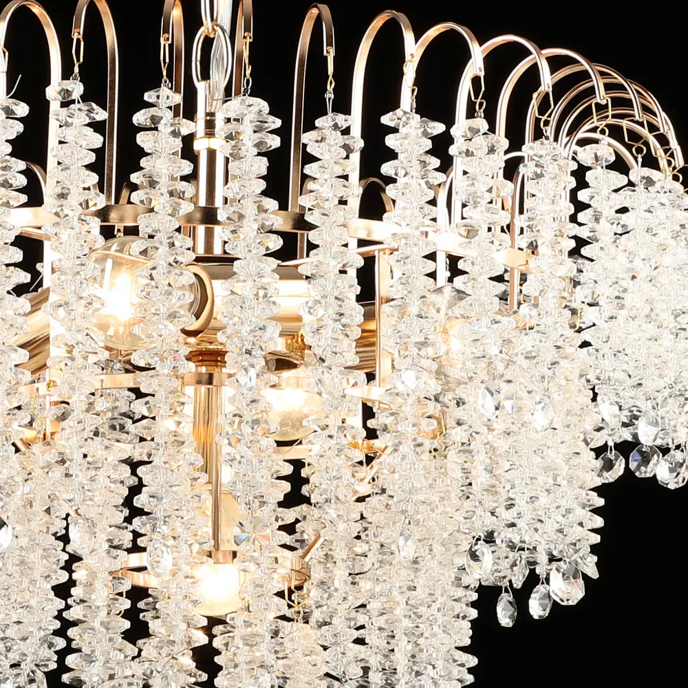 Фото 2 Люстра подвесная Reluce 98620 98620-0.4-05 fgd 5 ламп 14 м² цвет золото/прозрачный Фото 2 Люстра подвесная Reluce 98620 98620-0.4-05 fgd 5 ламп 14 м² цвет золото/прозрачный