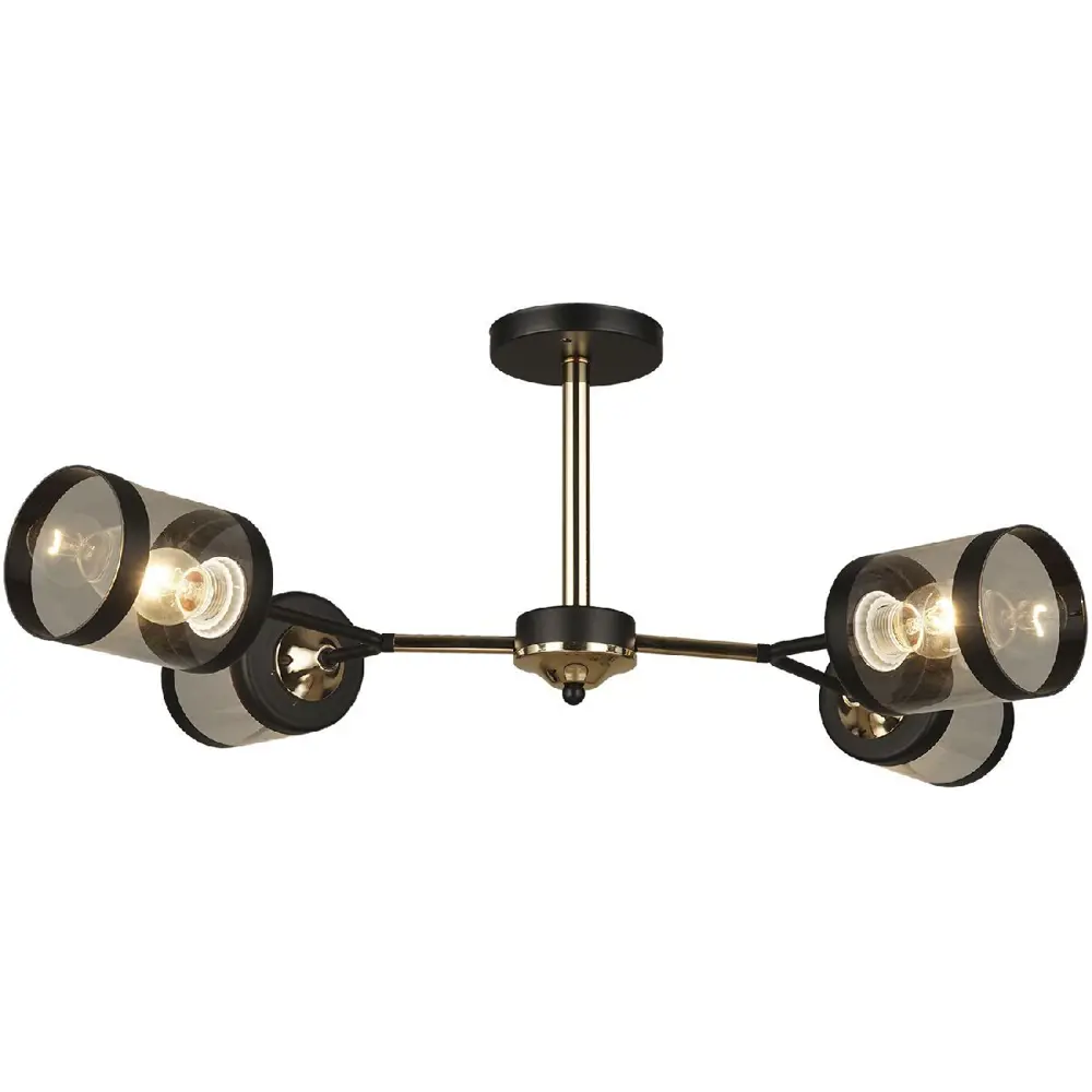 Фото 6 Люстра на штанге Reluce Нет 03592-0.3-04 fgd+bk 4 лампа 12 м² цвет черный Фото 6 Люстра на штанге Reluce Нет 03592-0.3-04 fgd+bk 4 лампа 12 м² цвет черный