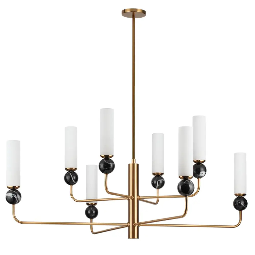 Фото Люстра на штанге Odeon light Lolla 4361-8 8 ламп 17 м² цвет черный/латунь Фото Люстра на штанге Odeon light Lolla 4361-8 8 ламп 17 м² цвет черный/латунь