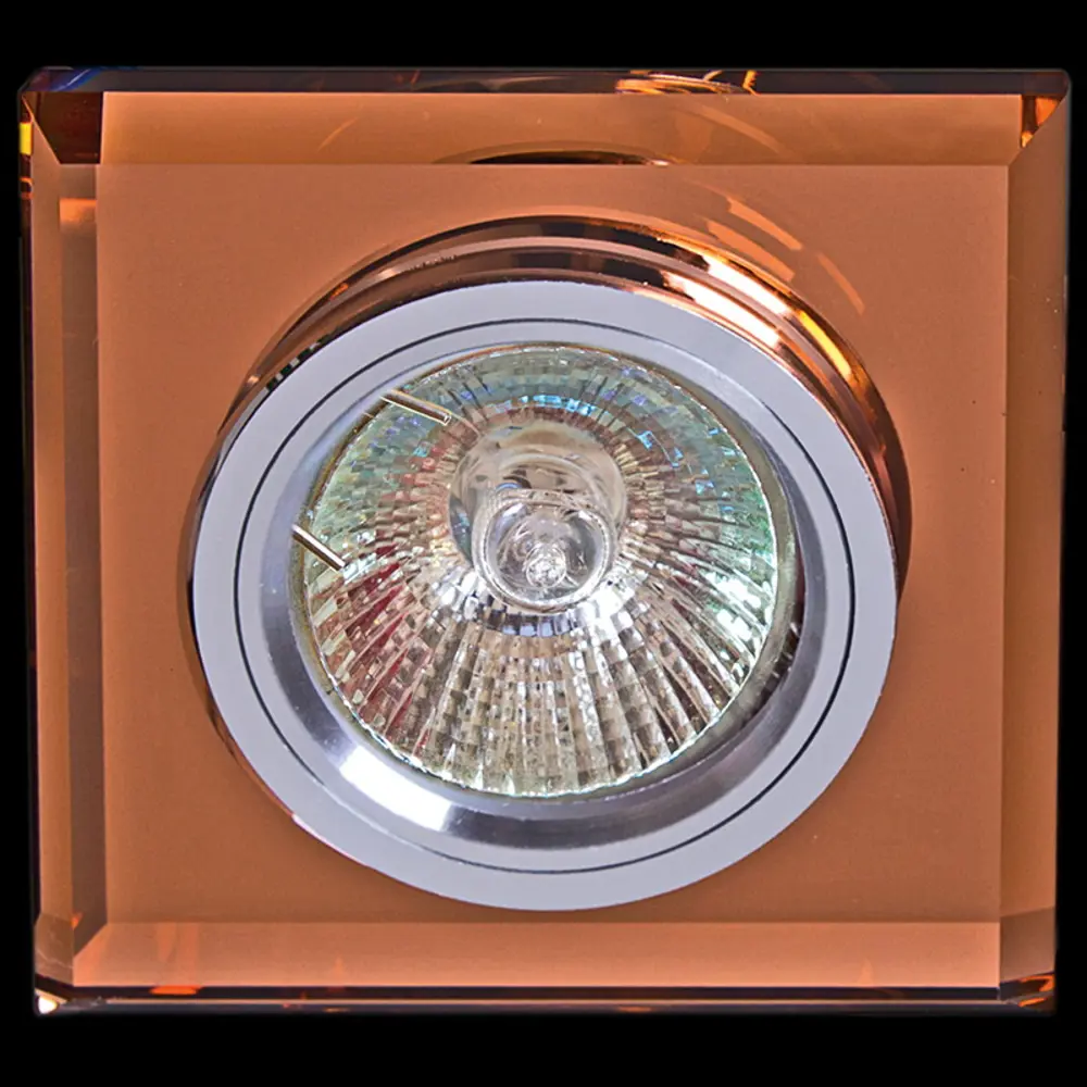 Фото Светильник точечный встраиваемый Reluce 08270-9.0-001fly mr16 tea под отверстие 55 мм GU5.3 цвет хром/светло-коричневый