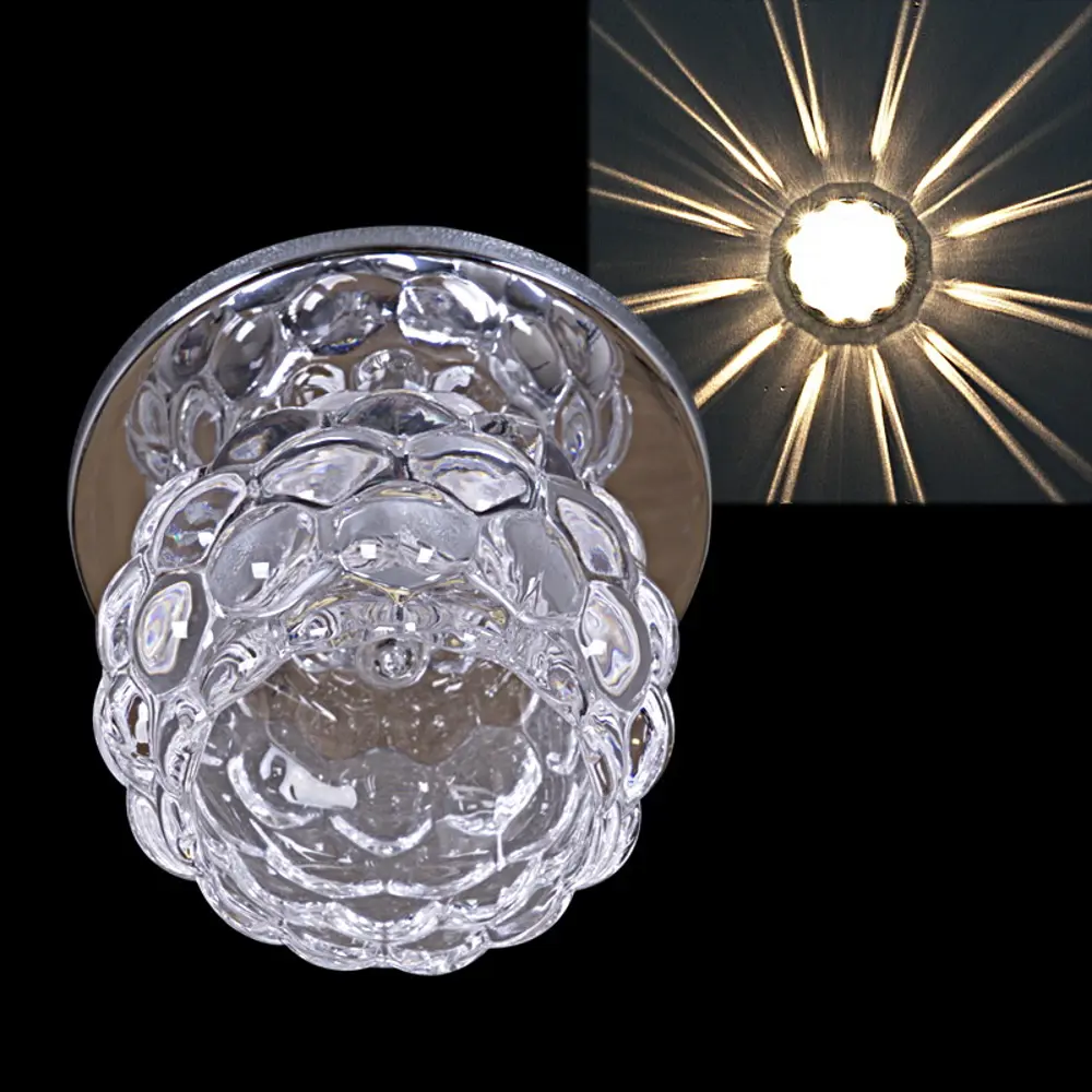 Фото Светильник точечный встраиваемый Reluce 09001-9.0-001t g9 cr под отверстие 55 мм G9 цвет хром/прозрачный