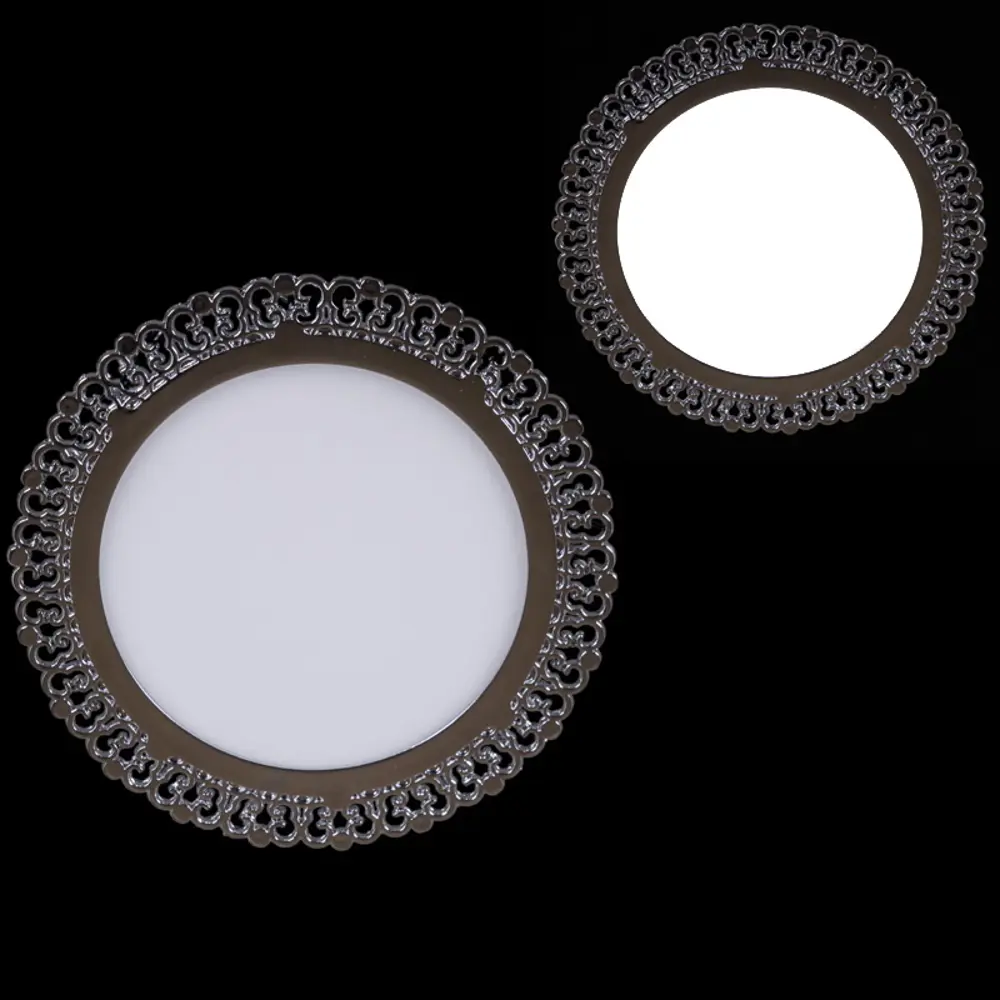 Фото Светильник точечный встраиваемый светодиодный Reluce 52512-9.0-001rd led12w cr под отверстие 155 мм 12 Вт нейтральный белый свет цвет серебристый