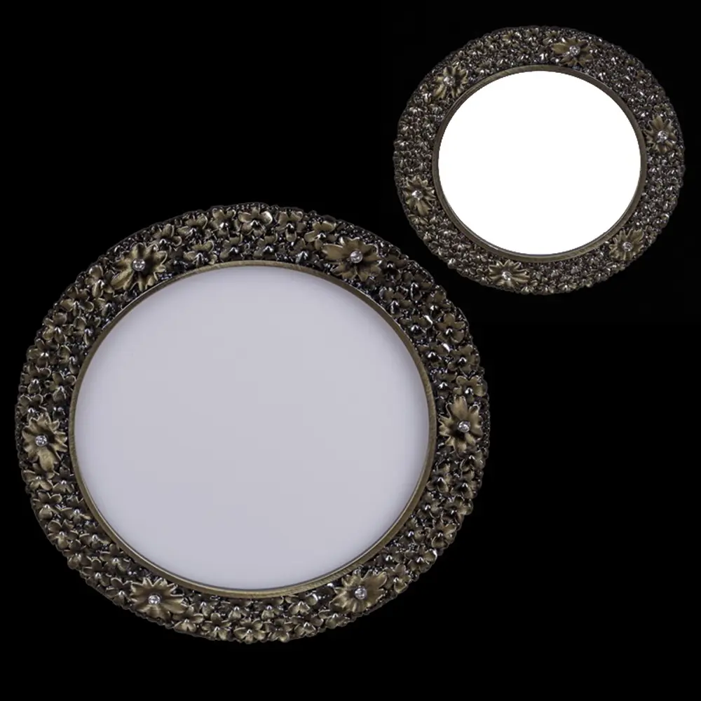 Фото Светильник точечный встраиваемый светодиодный Reluce 52912-9.0-001rd led12w abn под отверстие 155 мм 12 Вт нейтральный белый свет цвет жёлтый/золотой