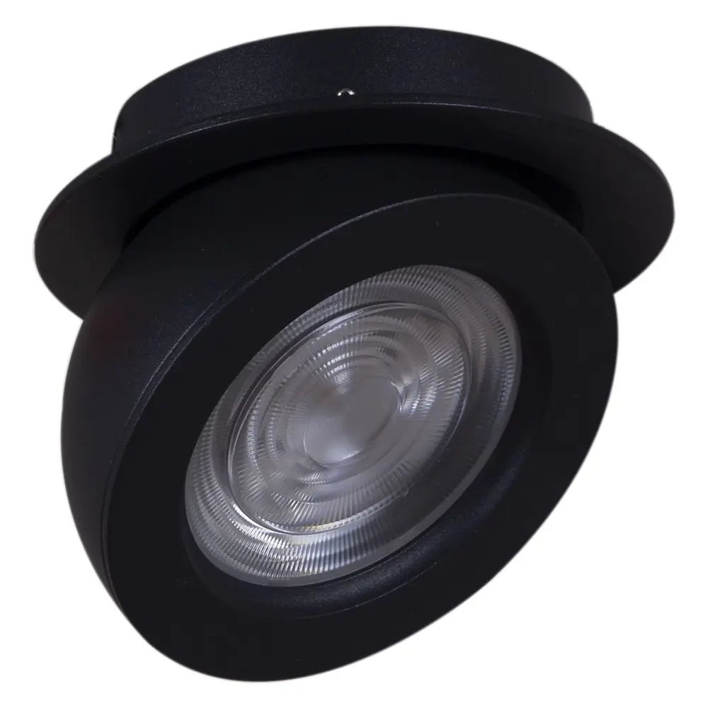 Фото 6 Светильник точечный встраиваемый светодиодный Reluce 84053-9.0-001qr cob8w bk 1 м² цвет черный Фото 6 Светильник точечный встраиваемый светодиодный Reluce 84053-9.0-001qr cob8w bk 1 м² цвет черный