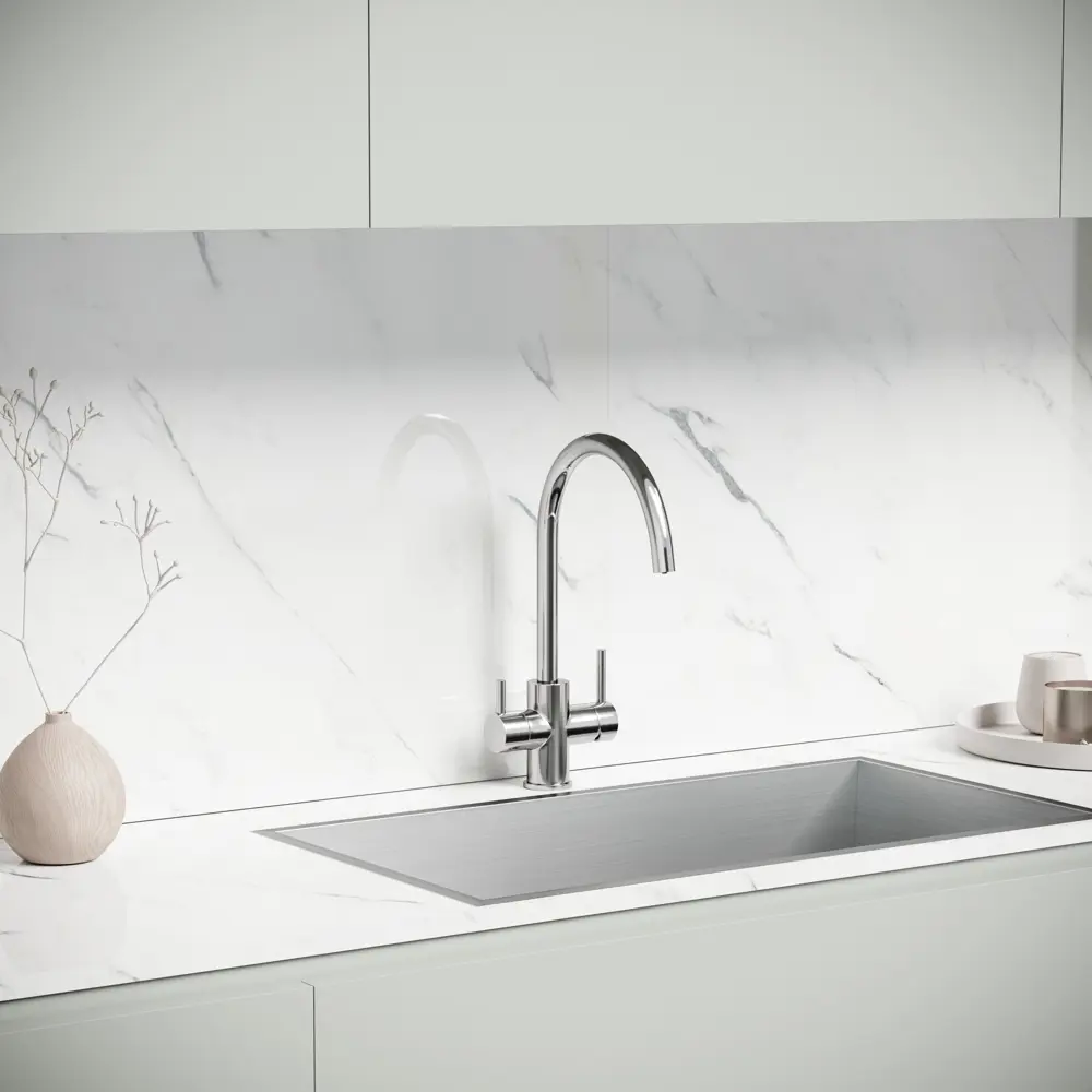 Фото 3 Смеситель для кухни Sancos SC4012BN поворотный излив 25 см цвет брашированный никель Фото 3 Смеситель для кухни Sancos SC4012BN поворотный излив 25 см цвет брашированный никель