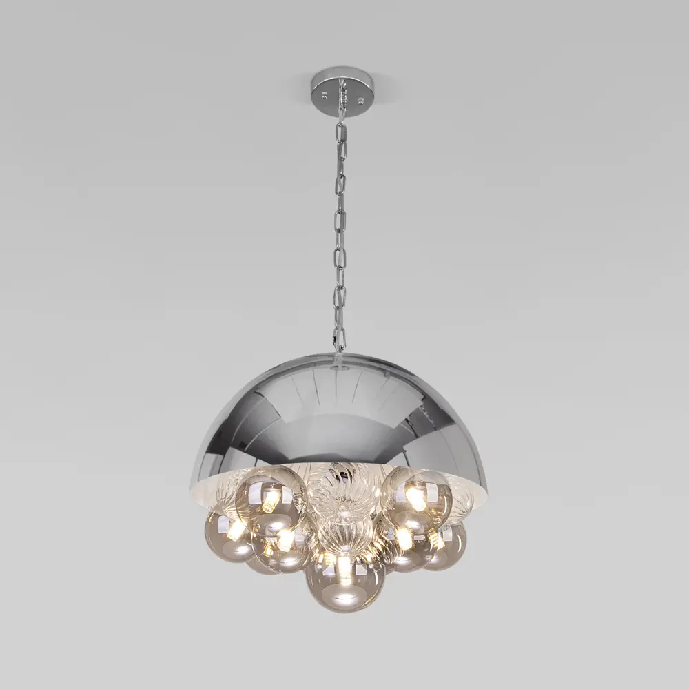 Фото 6 Светильник подвесной Eurosvet Anait A069152 10 ламп 12 м² цвет хром/прозрачный/дымчатый Фото 6 Светильник подвесной Eurosvet Anait A069152 10 ламп 12 м² цвет хром/прозрачный/дымчатый