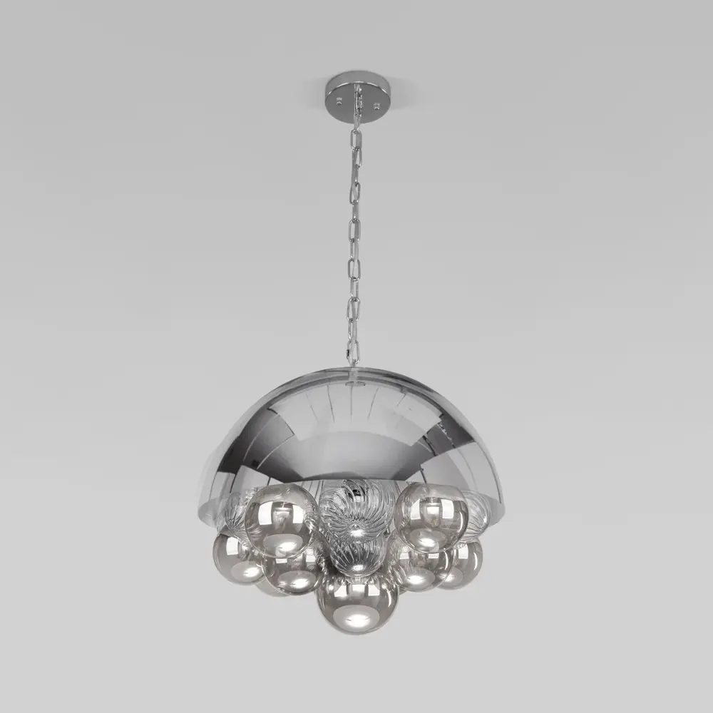 Фото 7 Светильник подвесной Eurosvet Anait A069152 10 ламп 12 м² цвет хром/прозрачный/дымчатый Фото 7 Светильник подвесной Eurosvet Anait A069152 10 ламп 12 м² цвет хром/прозрачный/дымчатый