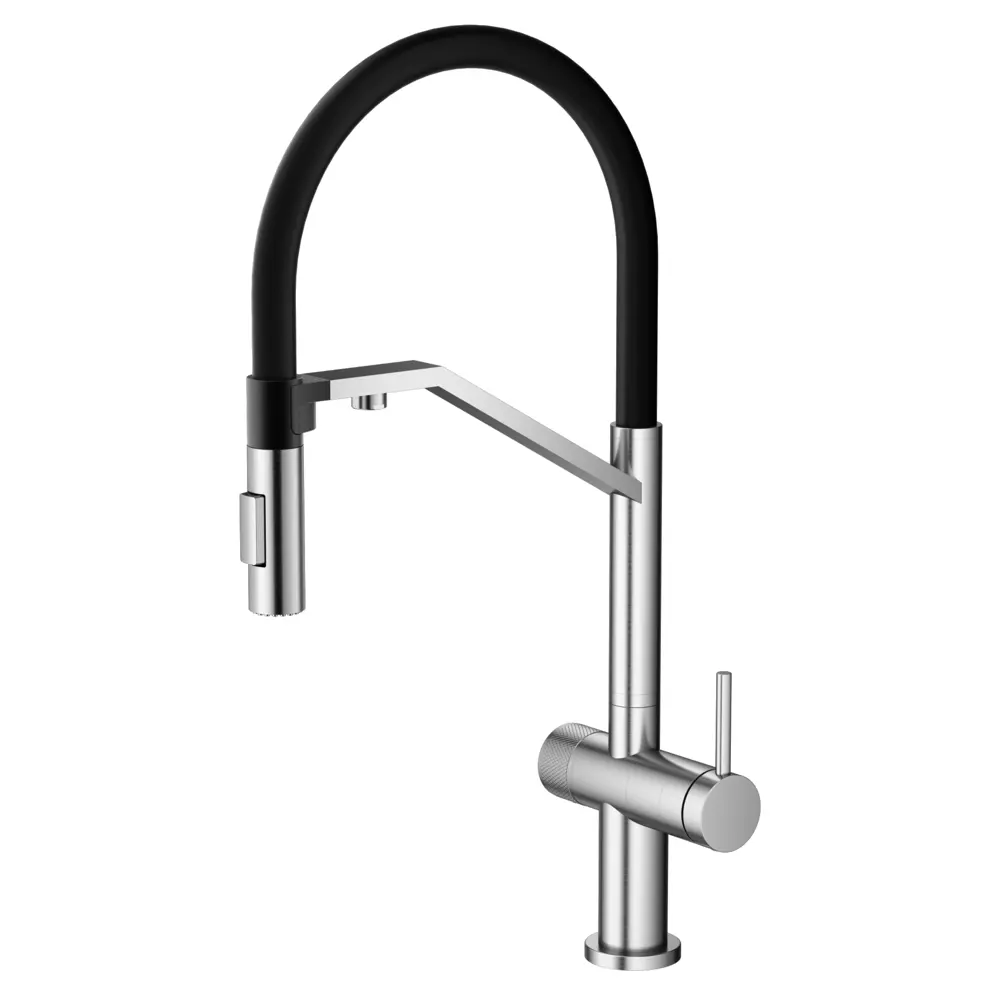 Фото Смеситель для кухни Agger A3241422 гибкий излив 21.3 см цвет сатин Фото Смеситель для кухни Agger A3241422 гибкий излив 21.3 см цвет сатин