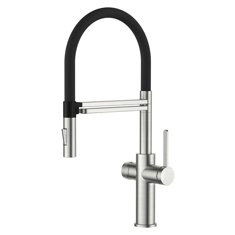 Фото Смеситель для кухни Agger A3252522 гибкий излив 17.9 см цвет сатин Фото Смеситель для кухни Agger A3252522 гибкий излив 17.9 см цвет сатин