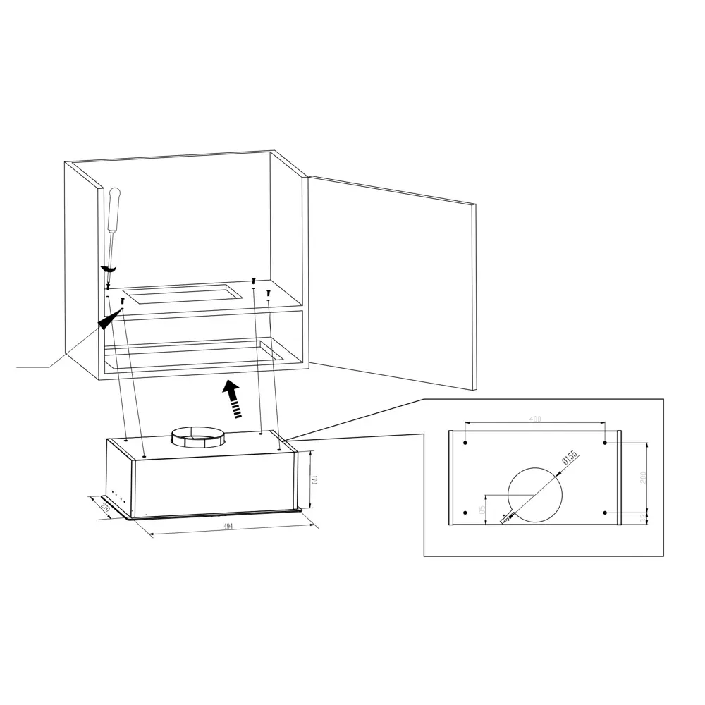 Фото 7 Вытяжка Monsher MASSY 60 Noir 52 см цвет черный Фото 7 Вытяжка Monsher MASSY 60 Noir 52 см цвет черный
