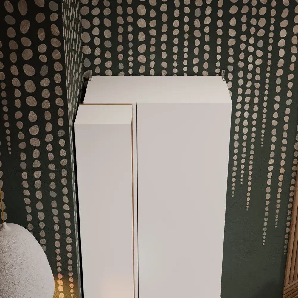 Фото 7 Шкаф Трия 70x217x58 см ЛДСП цвет белый жемчуг/яблоня беллуно/белый софт 248001 Фото 7 Шкаф Трия 70x217x58 см ЛДСП цвет белый жемчуг/яблоня беллуно/белый софт 248001