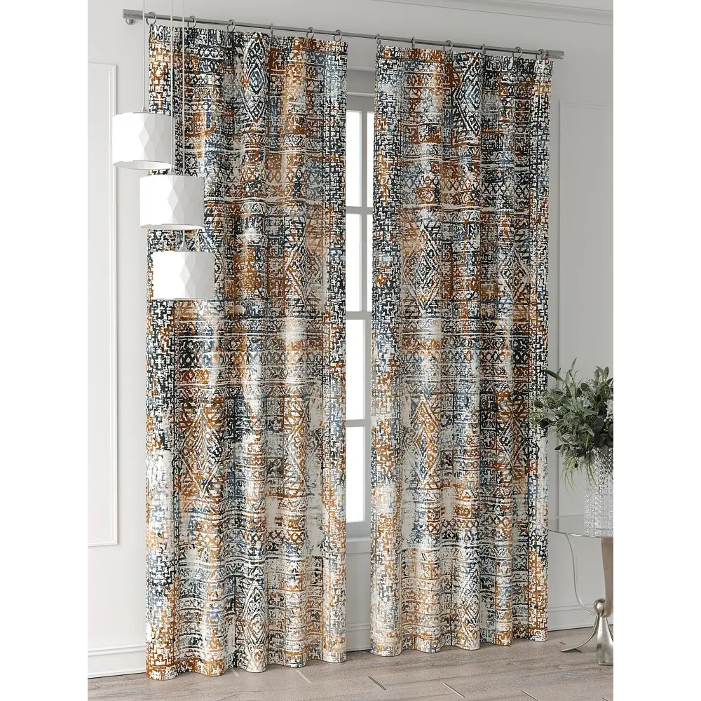 Фото 4 Комплект штор Comfy way Форнерс - 774 - 260 см CW709774260-260 на шторной ленте 260x150 см цвет бежевый