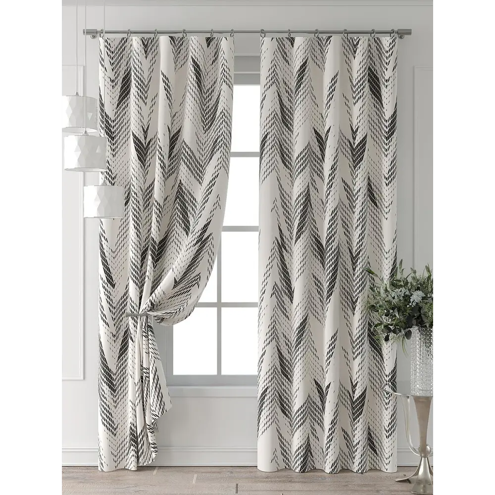 Фото 7 Комплект штор Comfy way Форнерс - 810 - 260 см CW709810260-260 на шторной ленте 260x150 см цвет бежевый