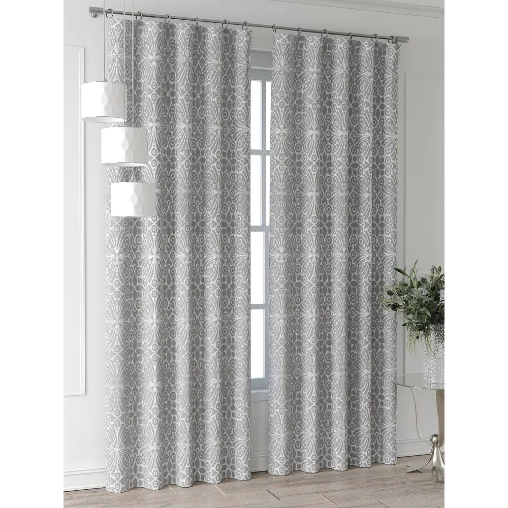 Фото 4 Комплект штор Comfy way Форнерс - 755 - 240 см CW709755240-240 на шторной ленте 240x150 см цвет серый