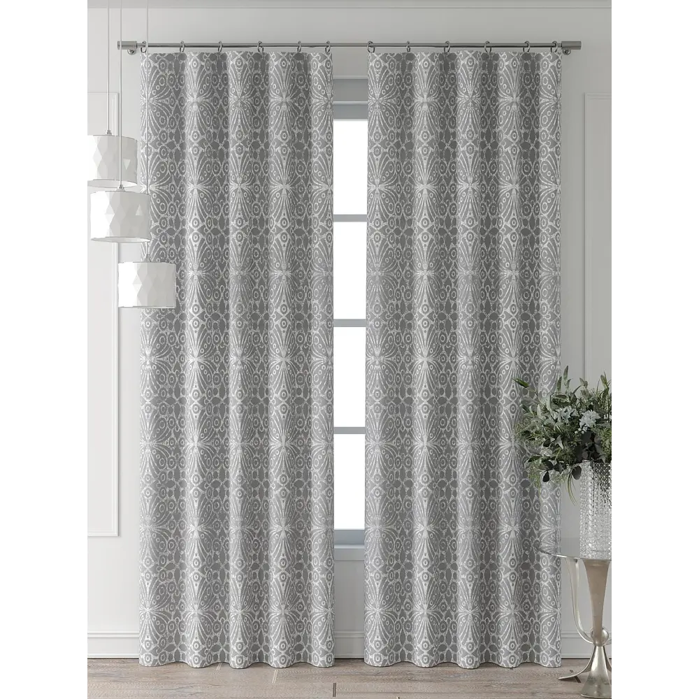 Фото 2 Комплект штор Comfy way Форнерс - 755 - 240 см CW709755240-240 на шторной ленте 240x150 см цвет серый Фото 2 Комплект штор Comfy way Форнерс - 755 - 240 см CW709755240-240 на шторной ленте 240x150 см цвет серый