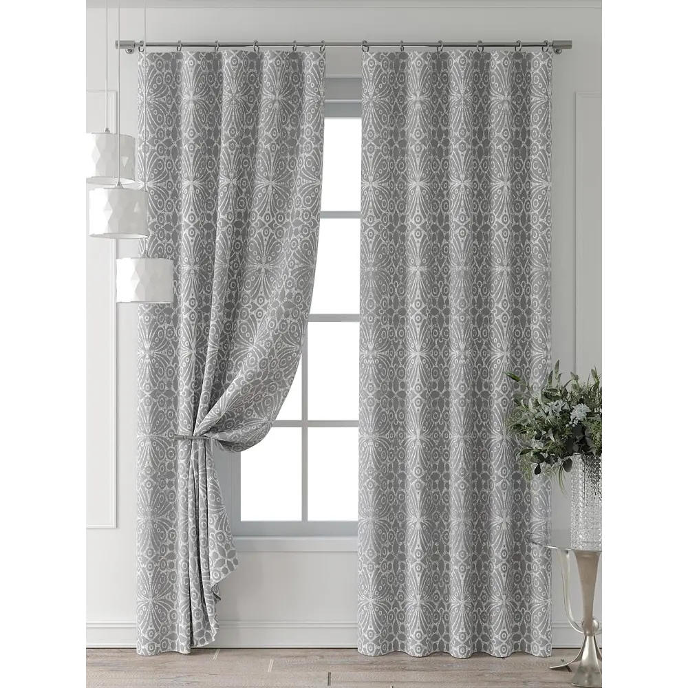 Фото 7 Комплект штор Comfy way Форнерс - 755 - 240 см CW709755240-240 на шторной ленте 240x150 см цвет серый