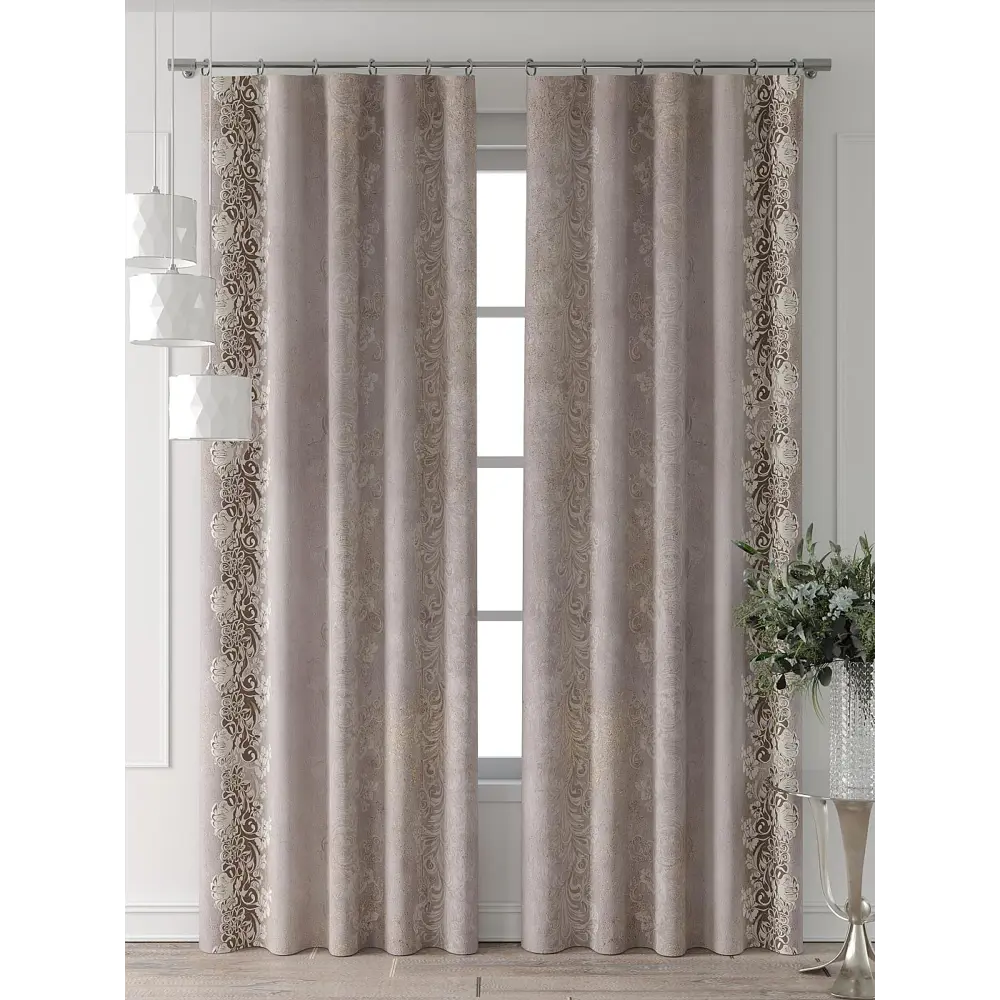 Фото 2 Комплект штор Comfy way Форнерс - 783 - 240 см CW709783240-240 на шторной ленте 240x150 см цвет бежевый