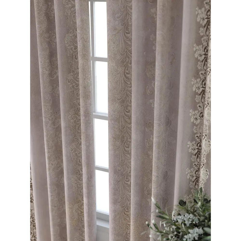 Фото 3 Комплект штор Comfy way Форнерс - 783 - 240 см CW709783240-240 на шторной ленте 240x150 см цвет бежевый