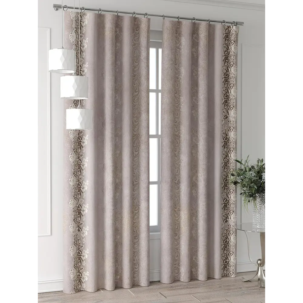 Фото 4 Комплект штор Comfy way Форнерс - 783 - 240 см CW709783240-240 на шторной ленте 240x150 см цвет бежевый Фото 4 Комплект штор Comfy way Форнерс - 783 - 240 см CW709783240-240 на шторной ленте 240x150 см цвет бежевый