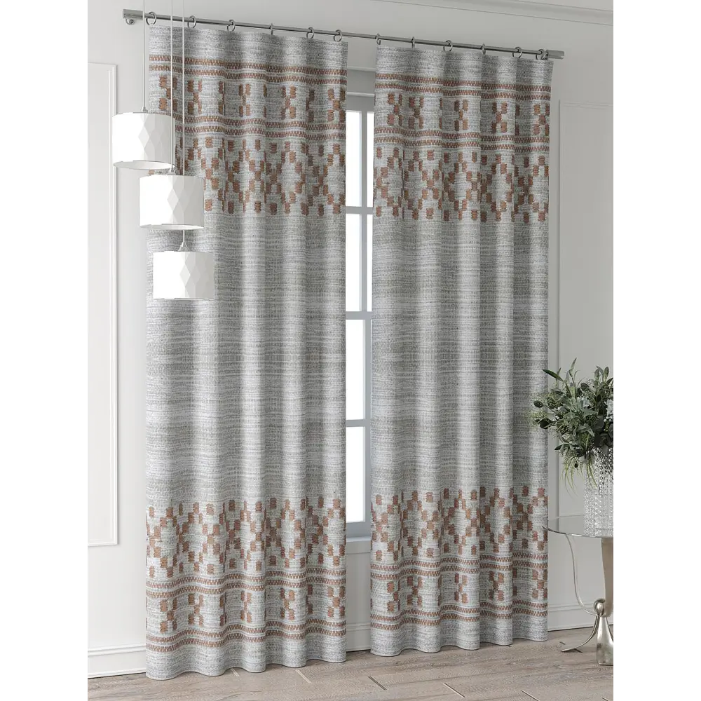 Фото 4 Комплект штор Comfy way Форнерс - 786 - 240 см CW709786240-240 на шторной ленте 240x150 см цвет коричневый Фото 4 Комплект штор Comfy way Форнерс - 786 - 240 см CW709786240-240 на шторной ленте 240x150 см цвет коричневый