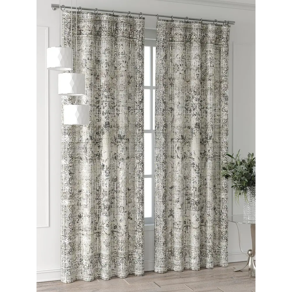 Фото 4 Комплект штор Comfy way Форнерс - 792 - 240 см CW709792240-240 на шторной ленте 240x150 см цвет бежевый