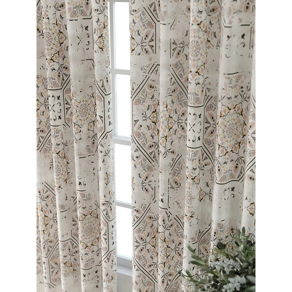 Фото 3 Комплект штор Comfy way Форнерс - 817 - 240 см CW709817240-240 на шторной ленте 240x150 см цвет бежевый