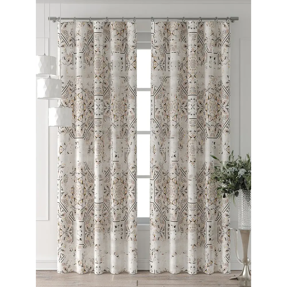 Фото 2 Комплект штор Comfy way Форнерс - 817 - 240 см CW709817240-240 на шторной ленте 240x150 см цвет бежевый