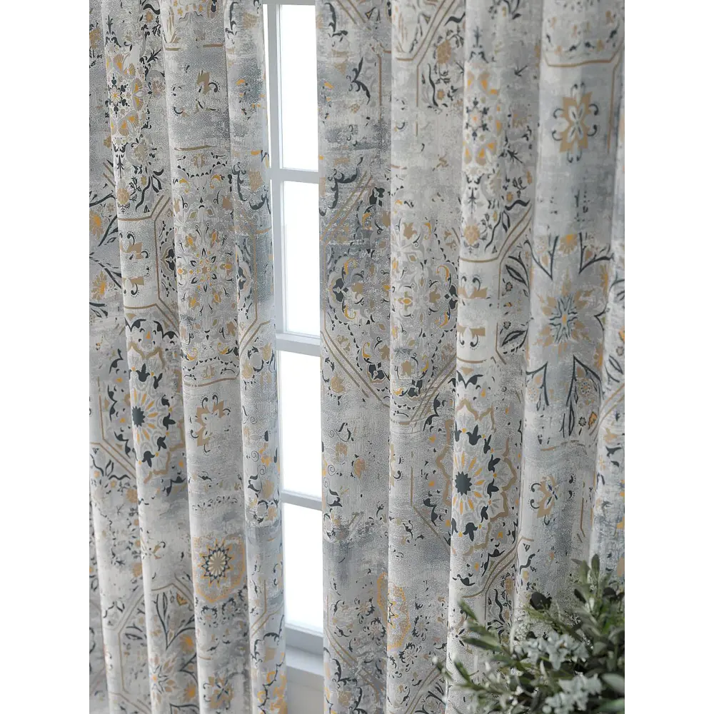 Фото 2 Комплект штор Comfy way Форнерс - 833 - 240 см CW709833240-240 на шторной ленте 240x150 см цвет бежевый