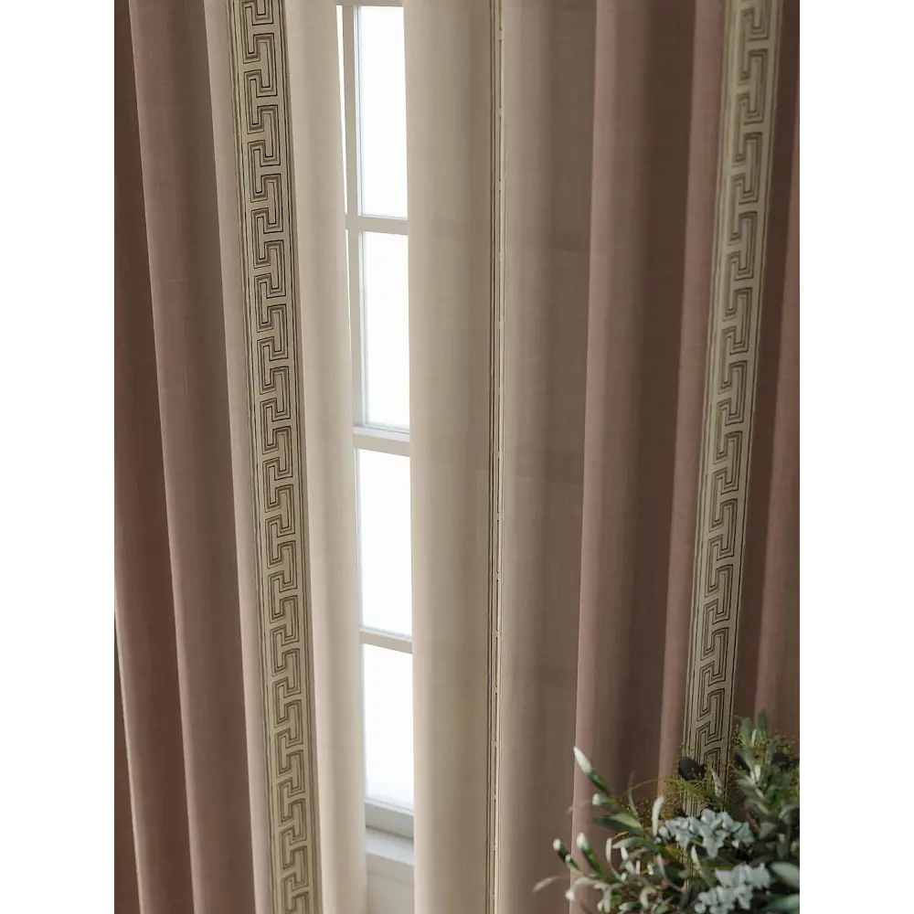 Фото 6 Комплект штор Comfy way Форнерс - 906 - 260 см CW709906260-260 на шторной ленте 260x150 см цвет бежевый